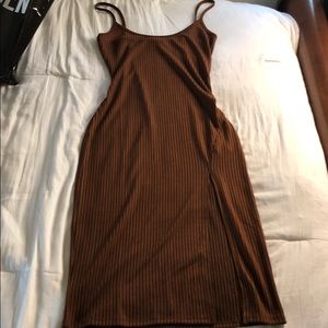 Rust Midi Dress